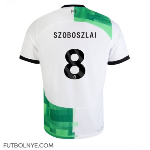 Camiseta Liverpool Szoboszlai Dominik #8 Visitante Equipación 2023-24 manga corta